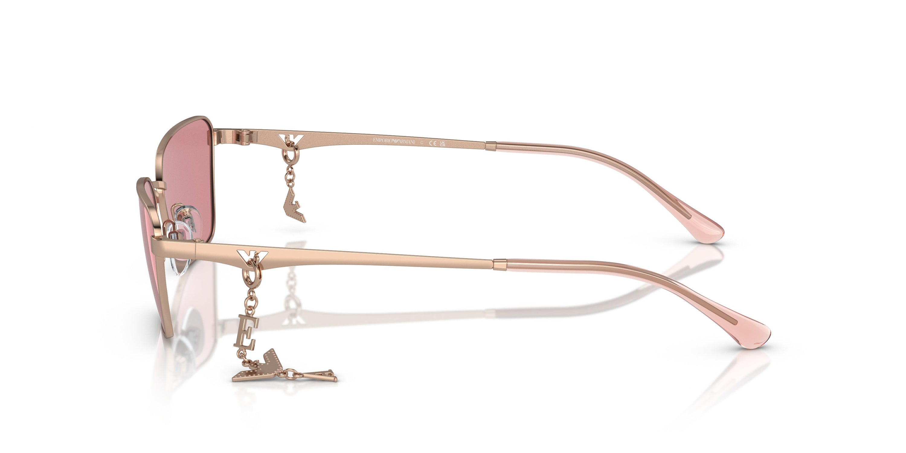 Emporio Armani 0EA2141 301184 Shiny Rose Gold Pillow Sunglasses