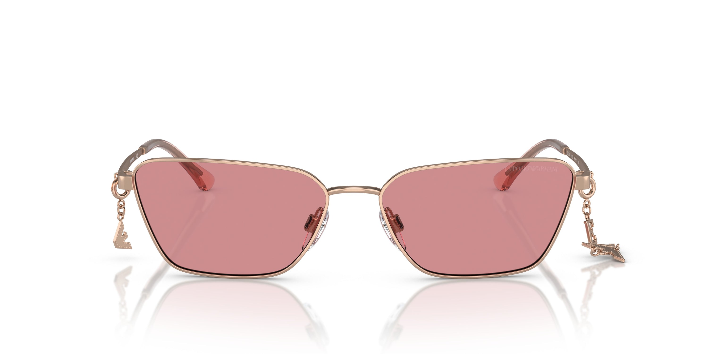 Emporio Armani 0EA2141 301184 Shiny Rose Gold Pillow Sunglasses