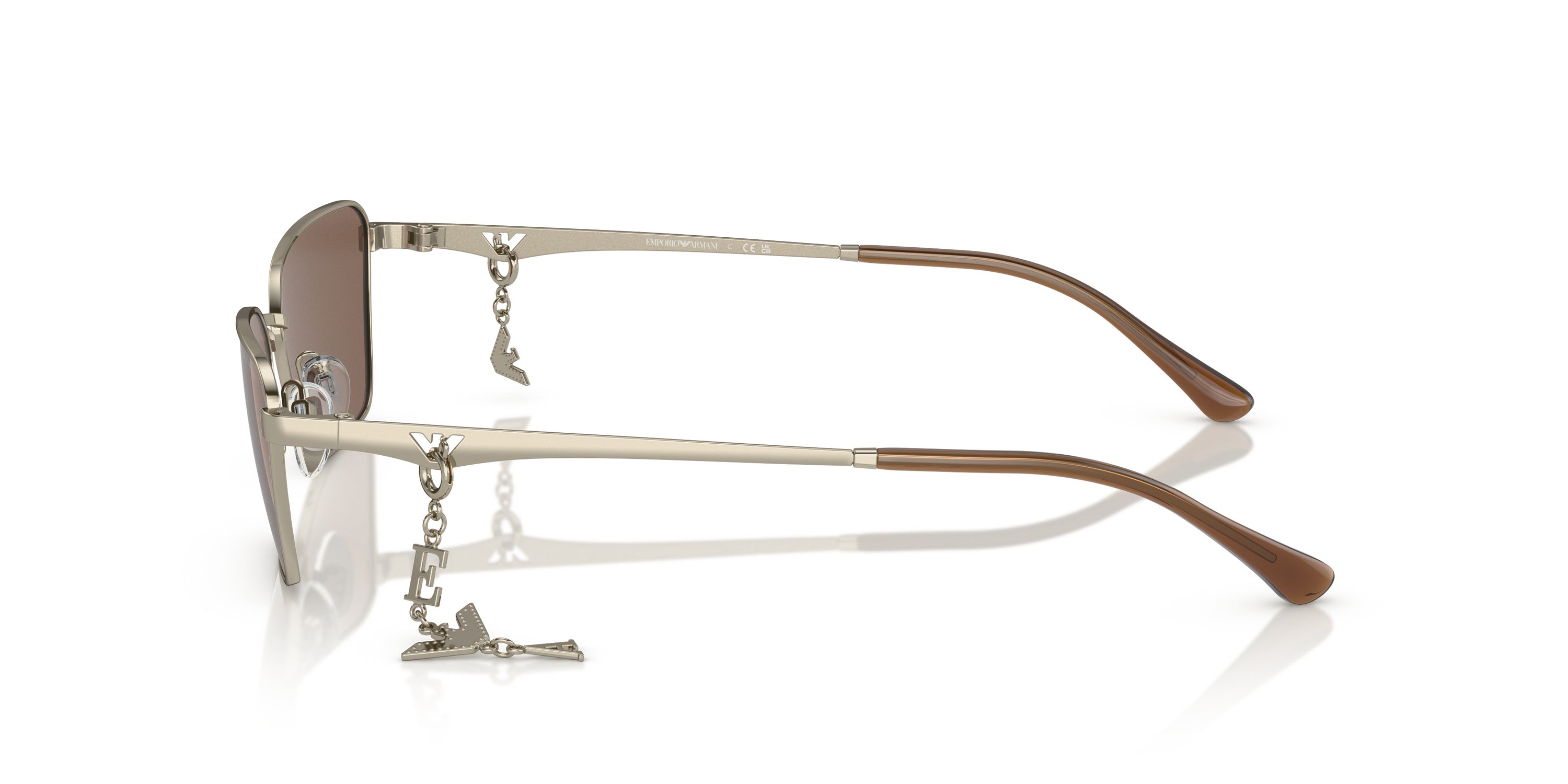Emporio Armani 0EA2141 301373 Shiny pale gold Pillow Sunglasses