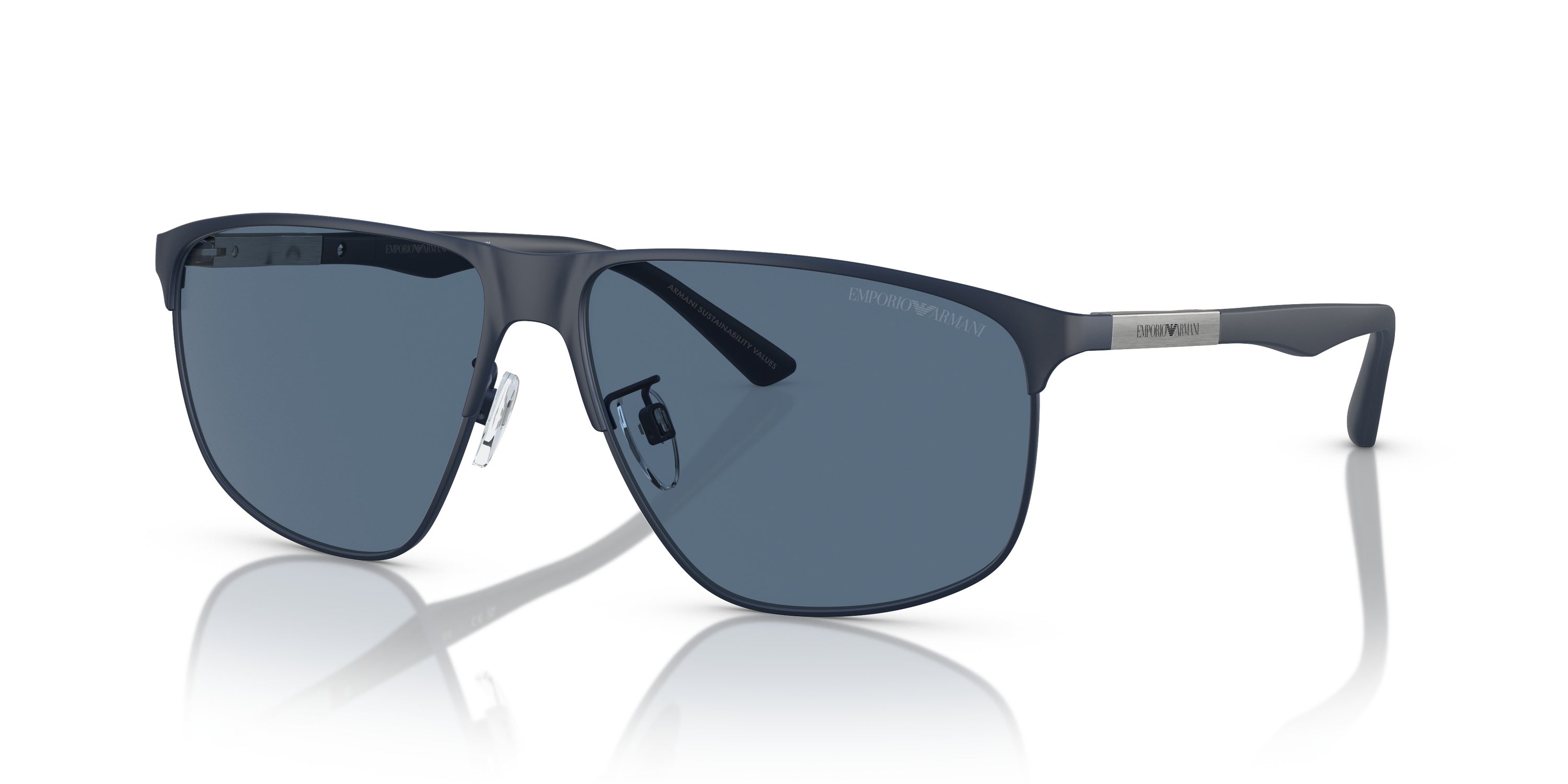 Emporio Armani 0EA2094 301880 Matte blue Rectangular Sunglasses