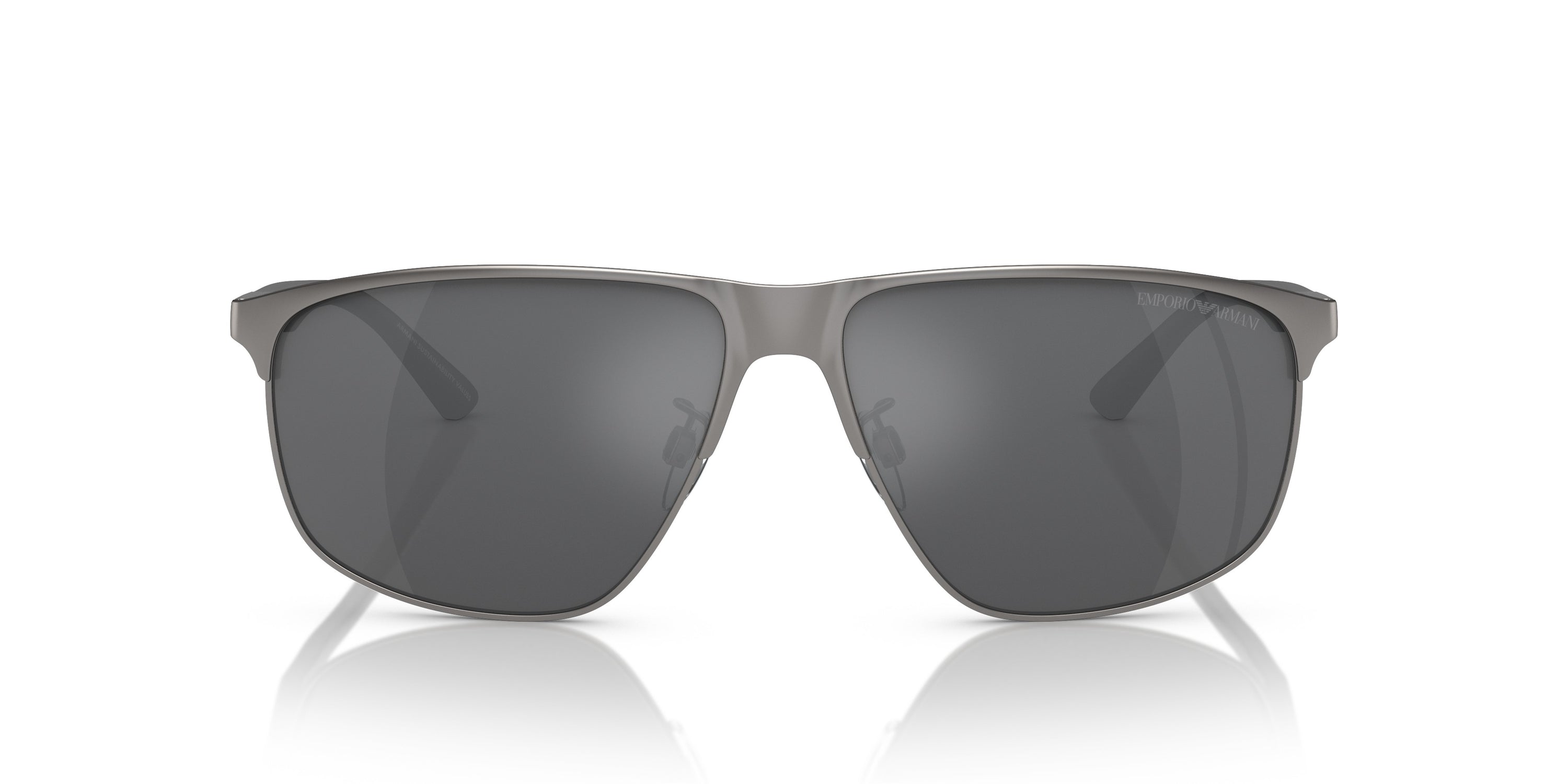 Emporio Armani 0EA2094 30036G Matte gunmeta Rectangular Sunglasses