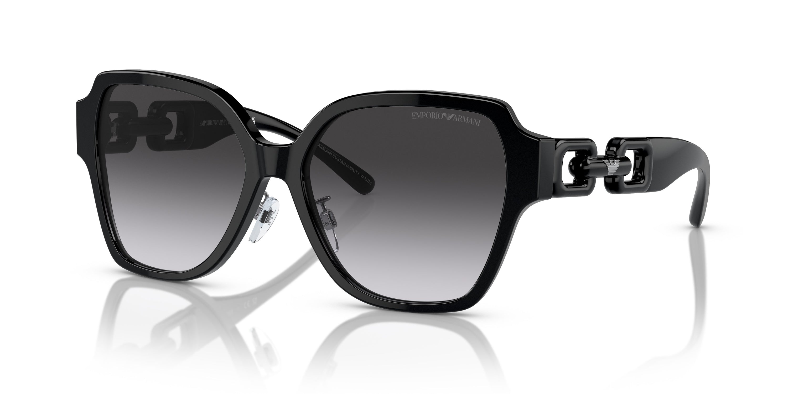 Emporio Armani 0EA4202F 50178G Shiny black Square Sunglasses