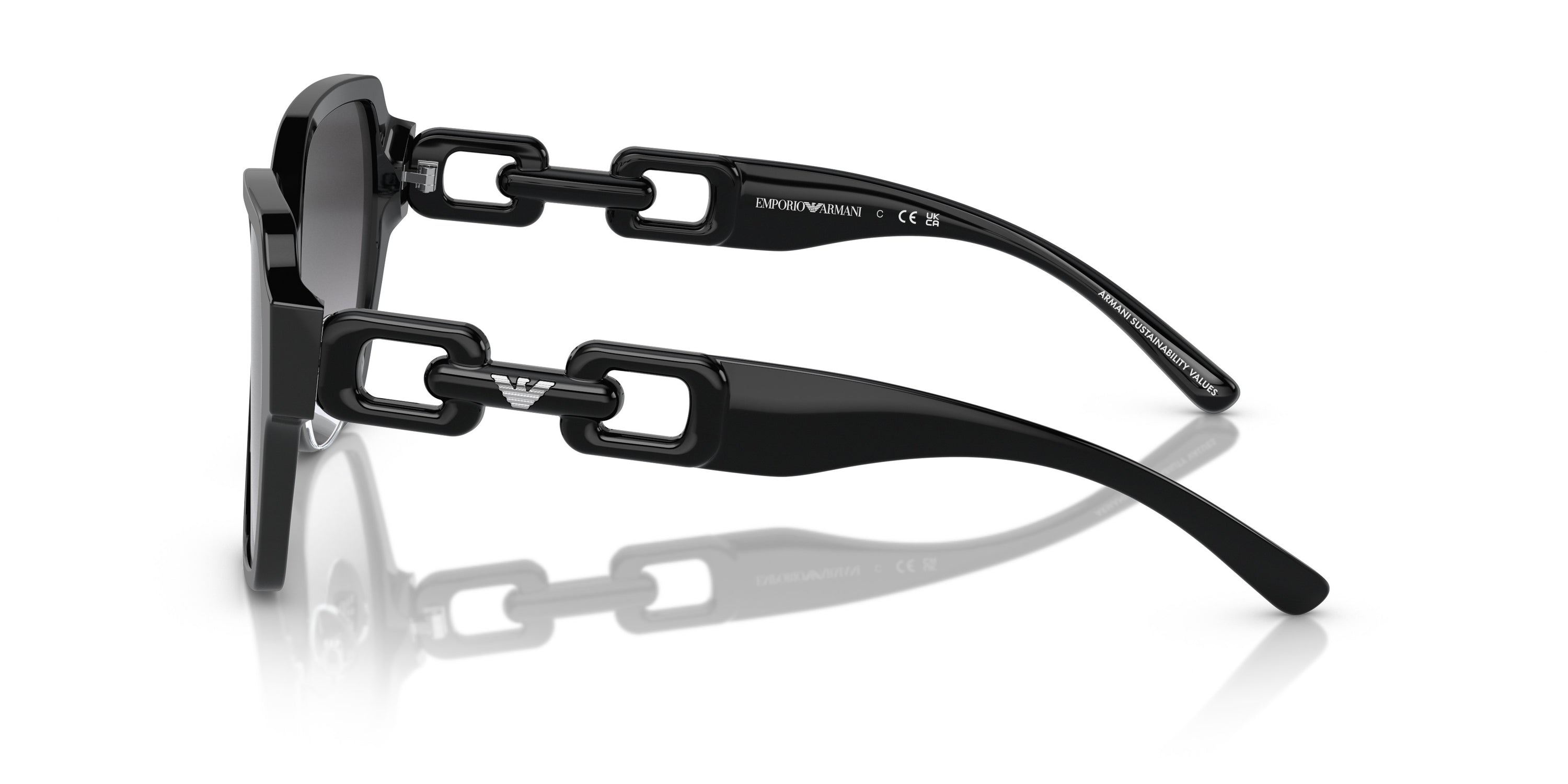Emporio Armani 0EA4202F 50178G Shiny black Square Sunglasses