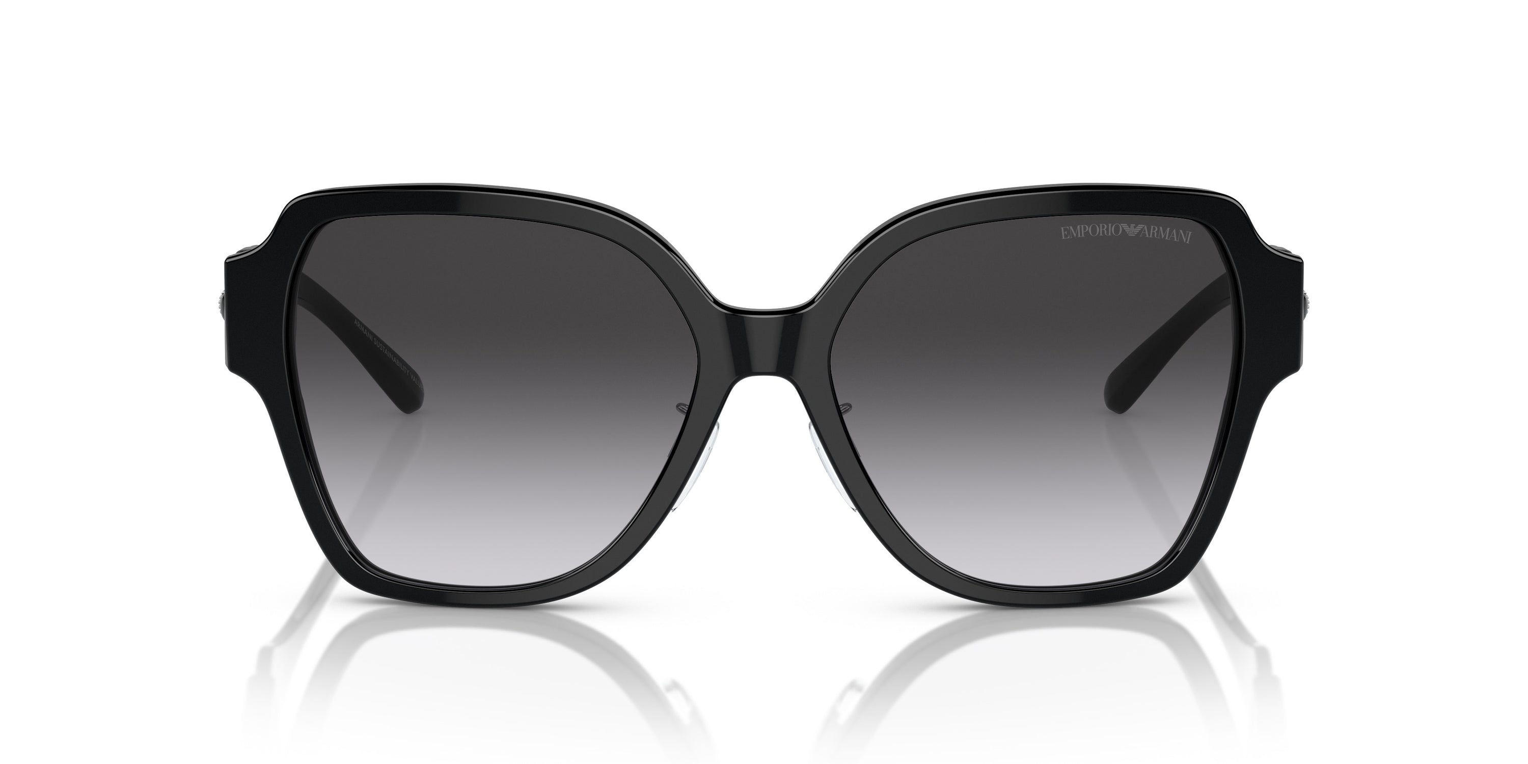 Emporio Armani 0EA4202F 50178G Shiny black Square Sunglasses