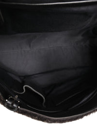 Dolce & Gabbana Black Shearling Leather Messenger Shoulder Men Borse Men's Bag