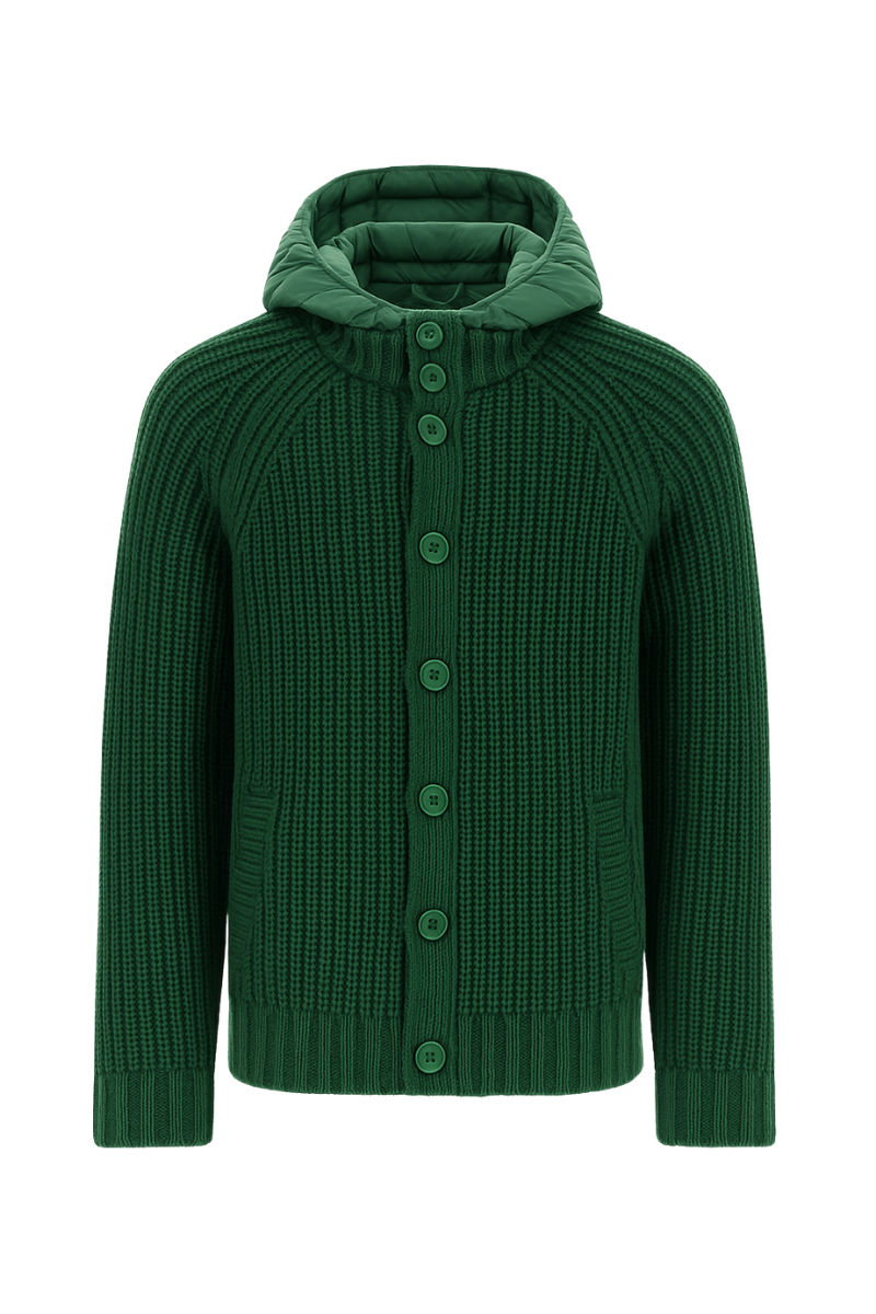 Herno Herno Men's Cardigan In Infinity Wool And Ecoage - Putty