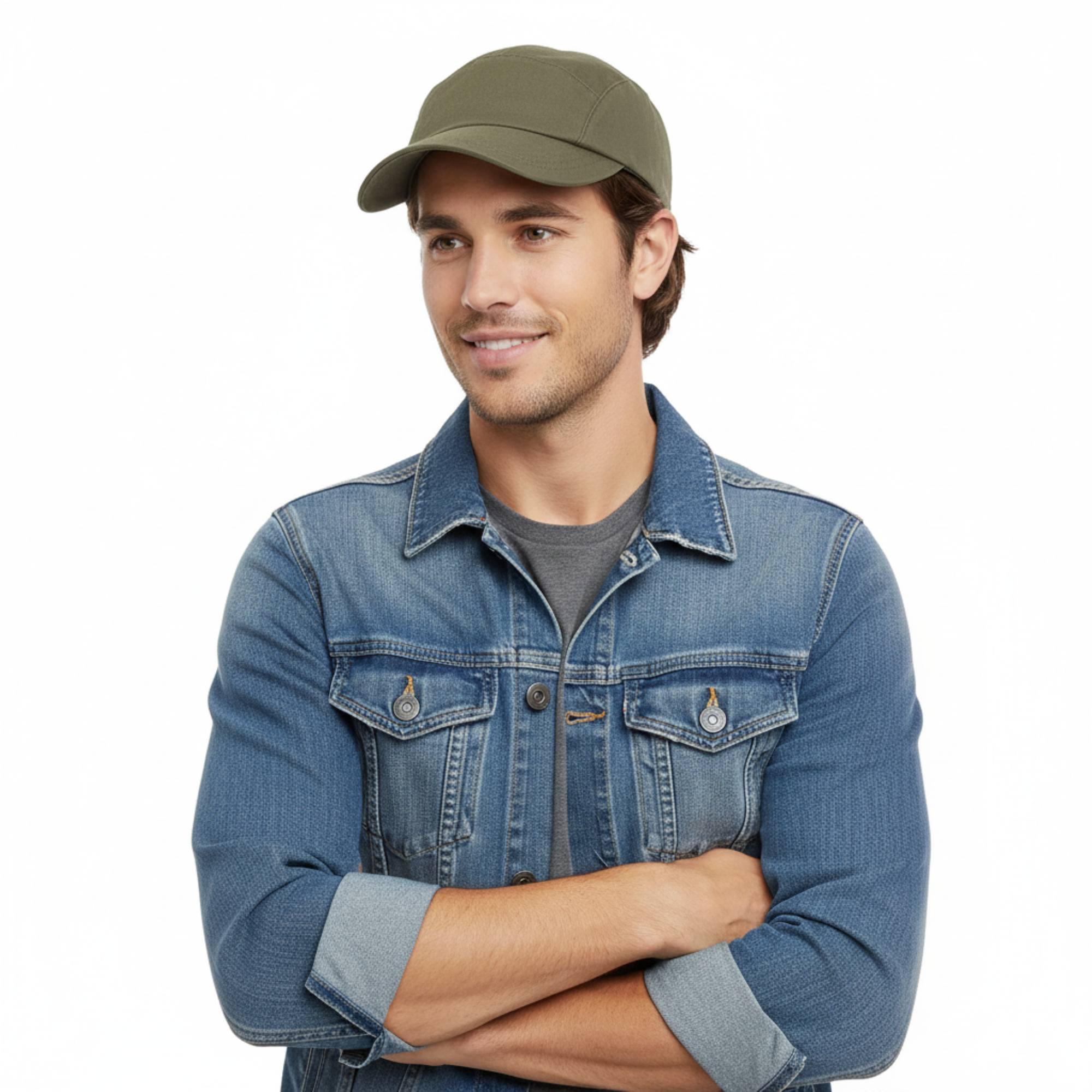 Dolce & Gabbana Olive Green Military-Inspired Cadet Cap