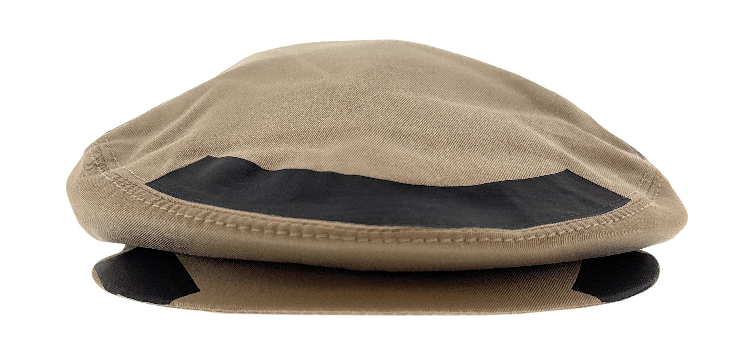 Dolce & Gabbana Beige/Black Solid Signature Modern Flat Cap-ayered Brim with Sleek Edge
