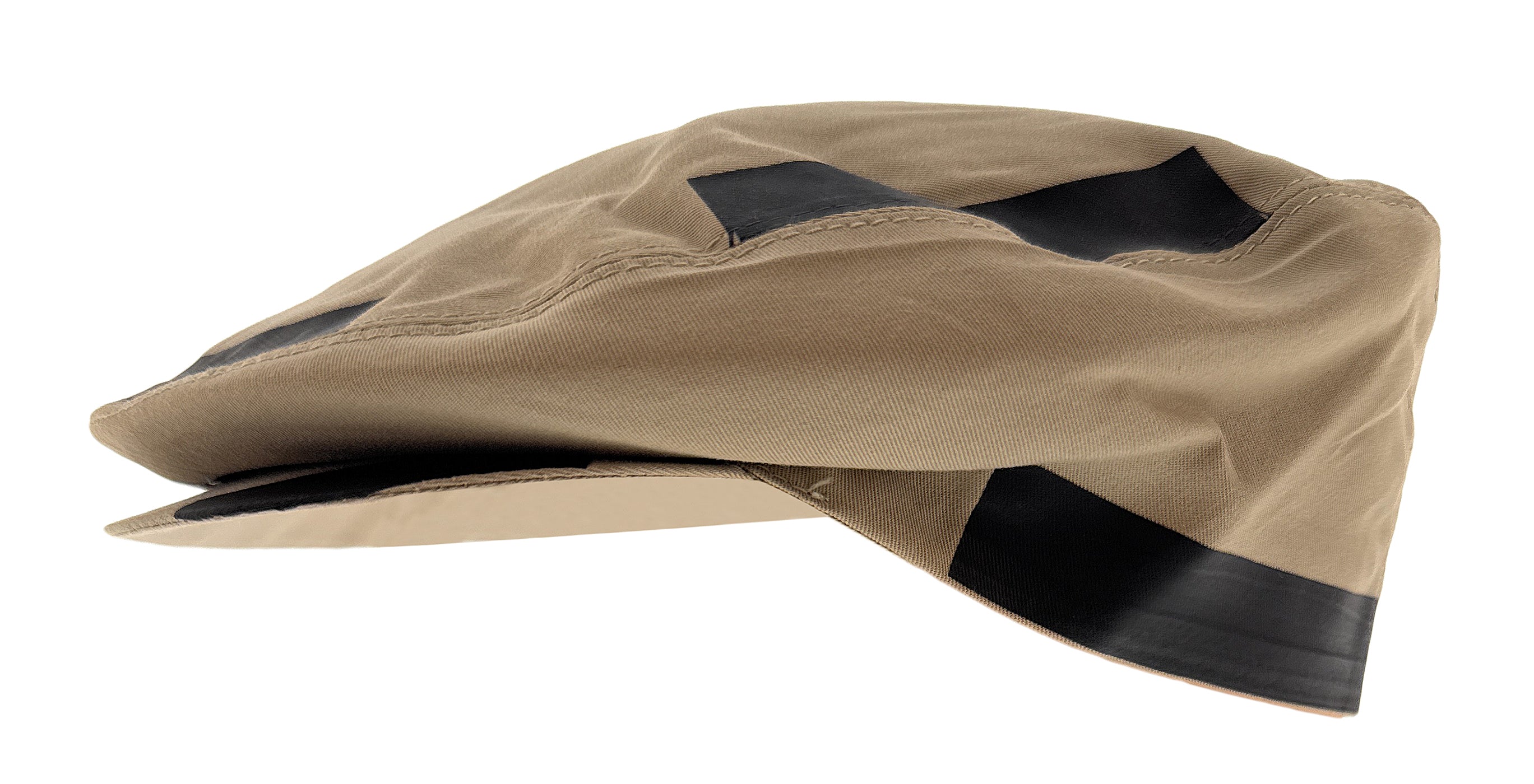 Dolce & Gabbana Beige/Black Solid Signature Modern Flat Cap-ayered Brim with Sleek Edge