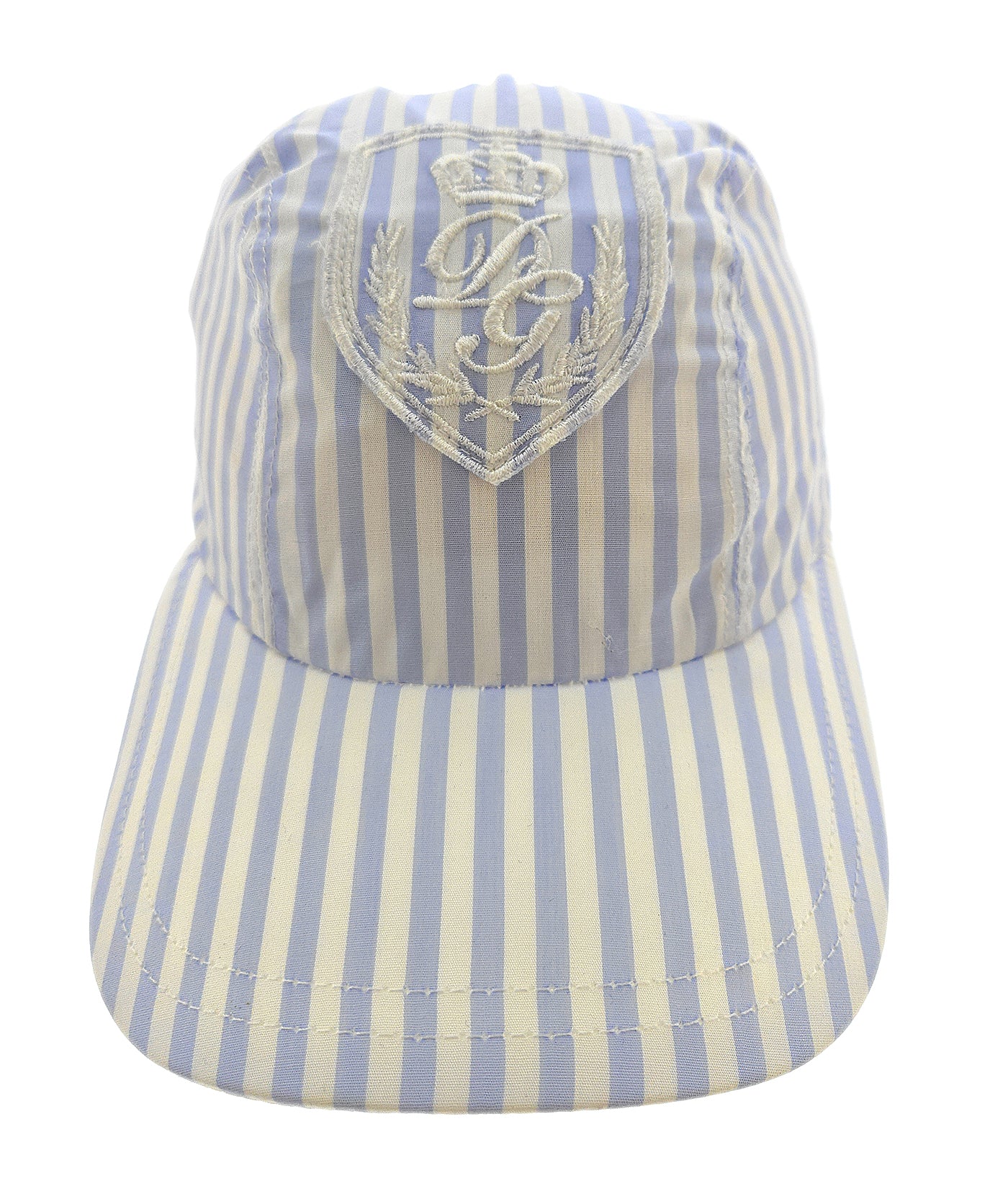 Dolce & Gabbana Blue White Classic Striped Cap