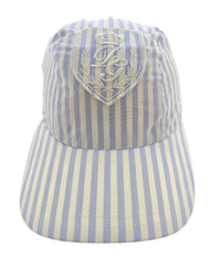 Dolce & Gabbana Blue White Classic Striped Cap