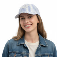 Dolce & Gabbana Blue White Classic Striped Cap