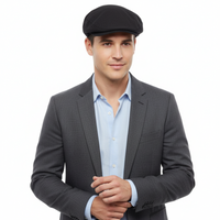 Dolce & Gabbana Men’s Black Pure Linen Flat Cap