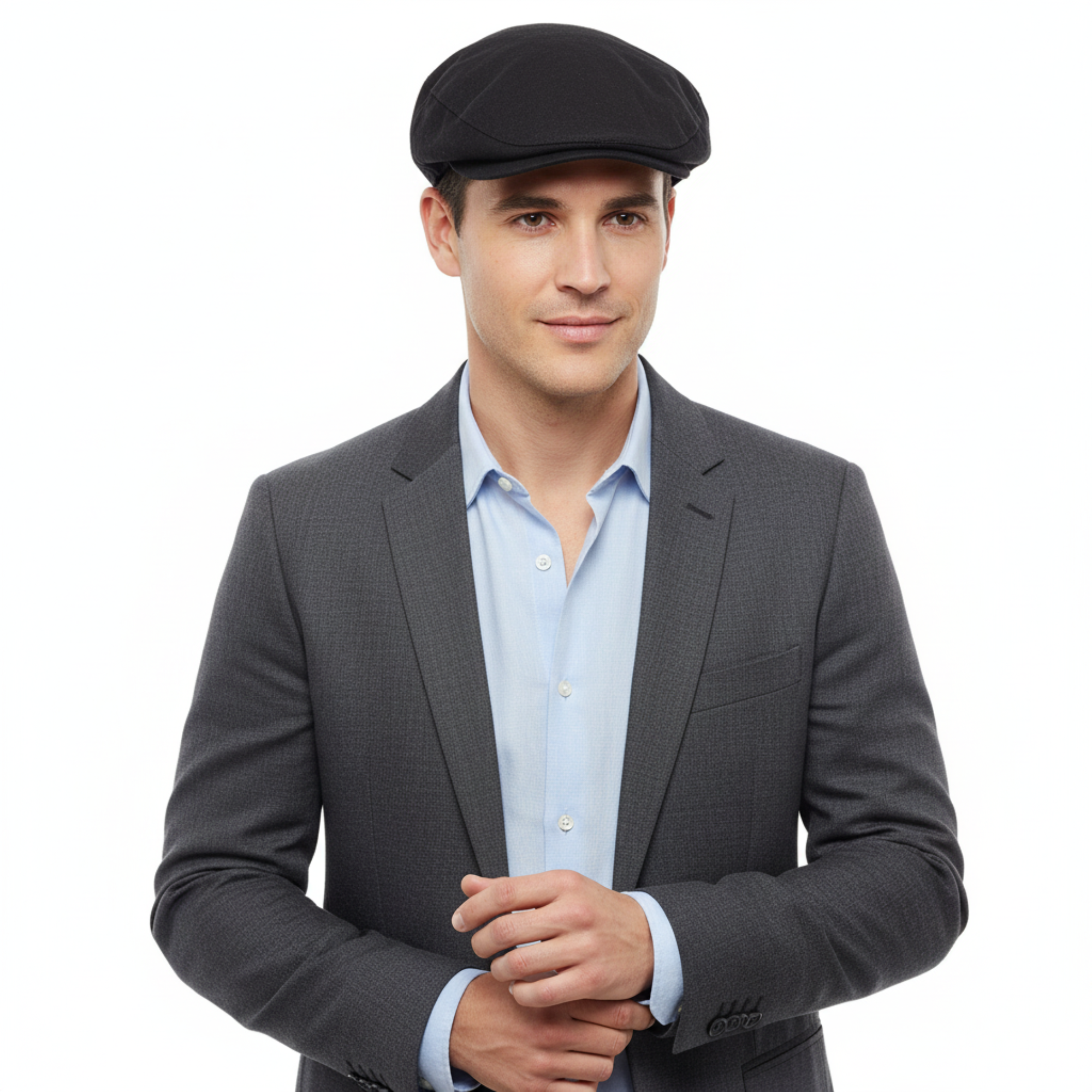 Dolce & Gabbana Men’s Black Pure Linen Flat Cap