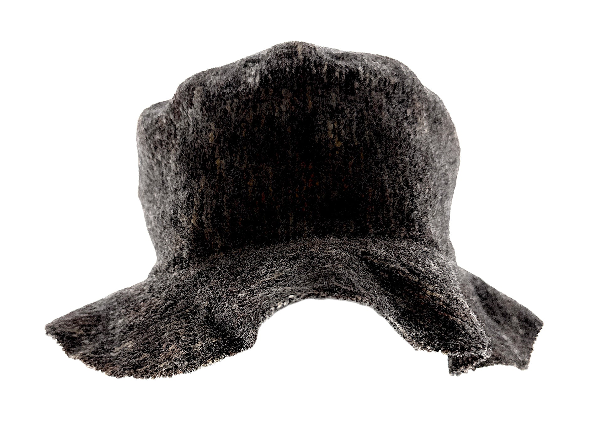 Dolce & Gabbana Grey 100% Virgin Wool Textured Bucket Hat - Premium Winter Hat-