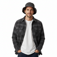 Dolce & Gabbana Grey 100% Virgin Wool Textured Bucket Hat - Premium Winter Hat-