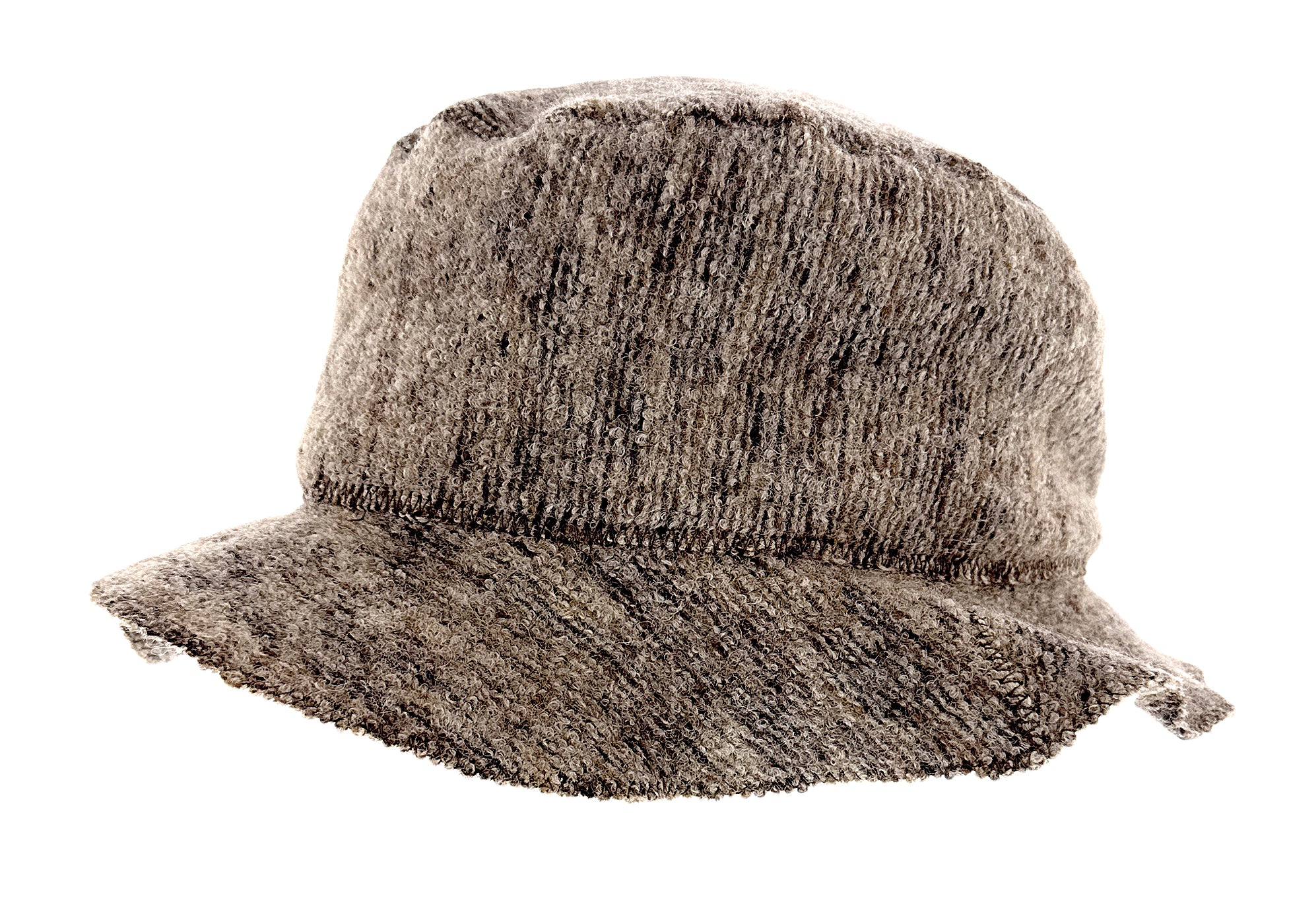 Dolce & Gabbana Lt Grey Virgin Wool Textured Bucket Hat - Winter Hat-