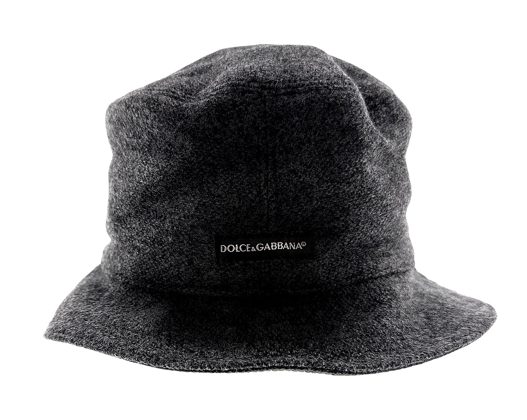 Dolce & Gabbana Virgin Cotton Blend Bucket Hat - Charcoal Grey-