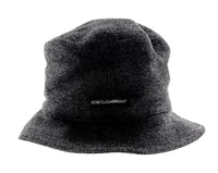 Dolce & Gabbana Virgin Cotton Blend Bucket Hat - Charcoal Grey-
