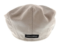 Dolce & Gabbana Light Grey Dot Pin Flat Cap-One Size
