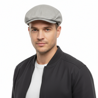 Dolce & Gabbana Light Grey Dot Pin Flat Cap-One Size