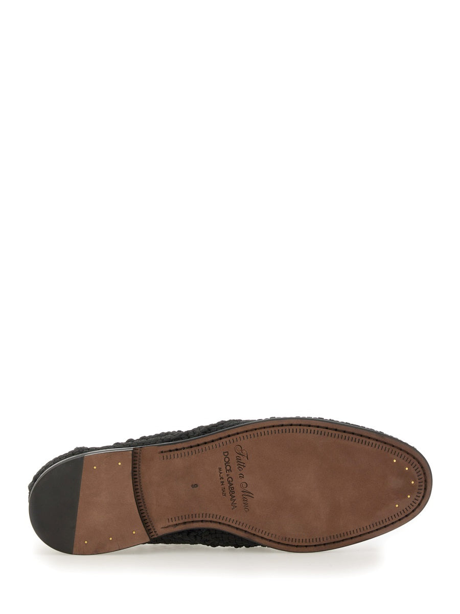 Dolce & Gabbana Men Woven Fabric "Derby" Shoe