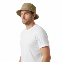 Dolce & Gabbana Cotton Blend Beige Bucket Hat