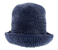 Dolce & Gabbana Blue Woven Straw Bucket Hat - Chic Summer Beach Hat-S
