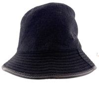 Dolce & Gabbana Charcoal Wool Blend Bucket Stitched Rim-Adult M