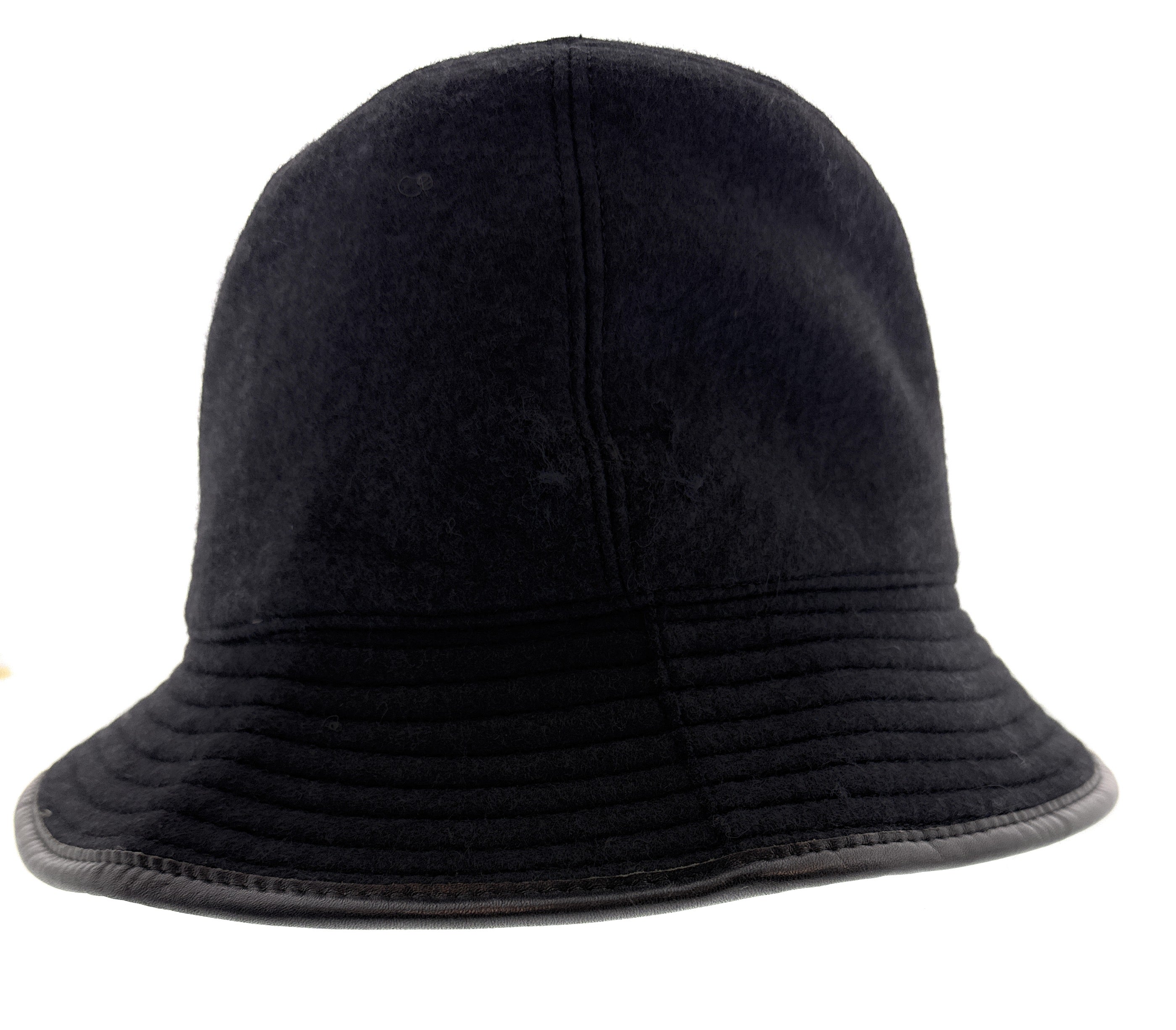 Dolce & Gabbana Charcoal Wool Blend Bucket Stitched Rim-Adult M