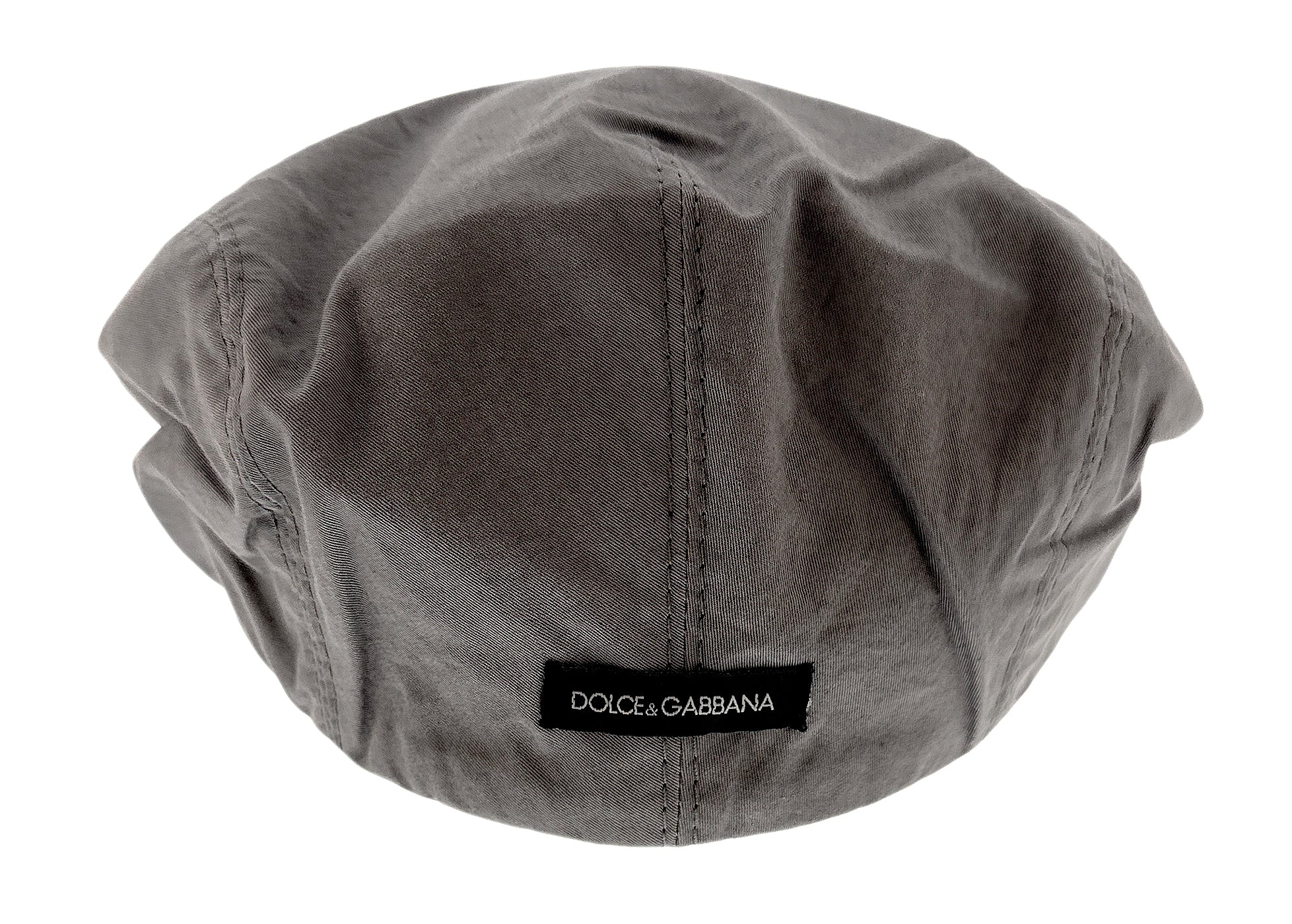 Dolce & Gabbana Slate Grey CottonTextured Vintage Flat Cap-