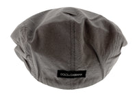 Dolce & Gabbana Slate Grey CottonTextured Vintage Flat Cap-