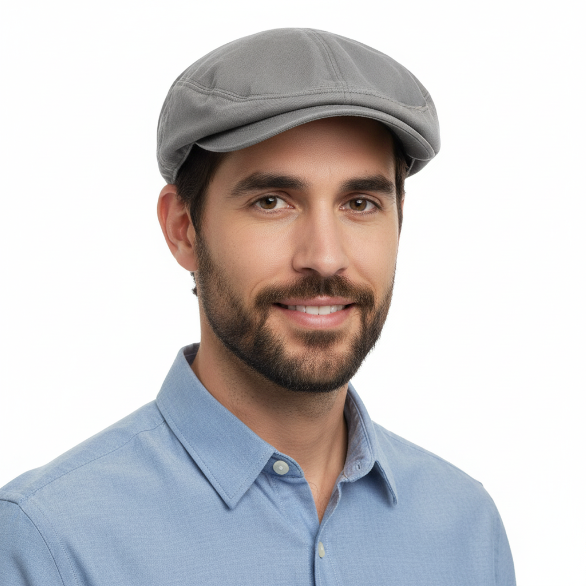 Dolce & Gabbana Slate Grey CottonTextured Vintage Flat Cap-