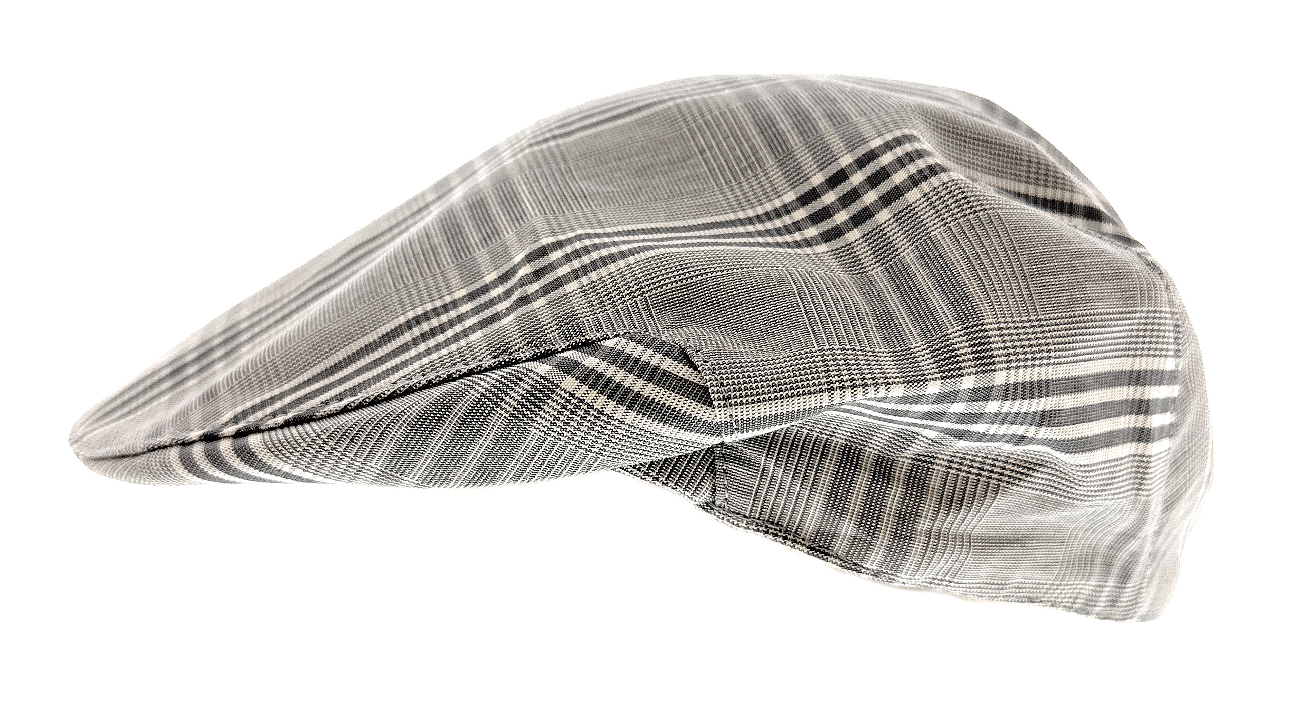 Dolce & Gabbana Men’s Light Grey Large Plaid Flat Cap -Adult L