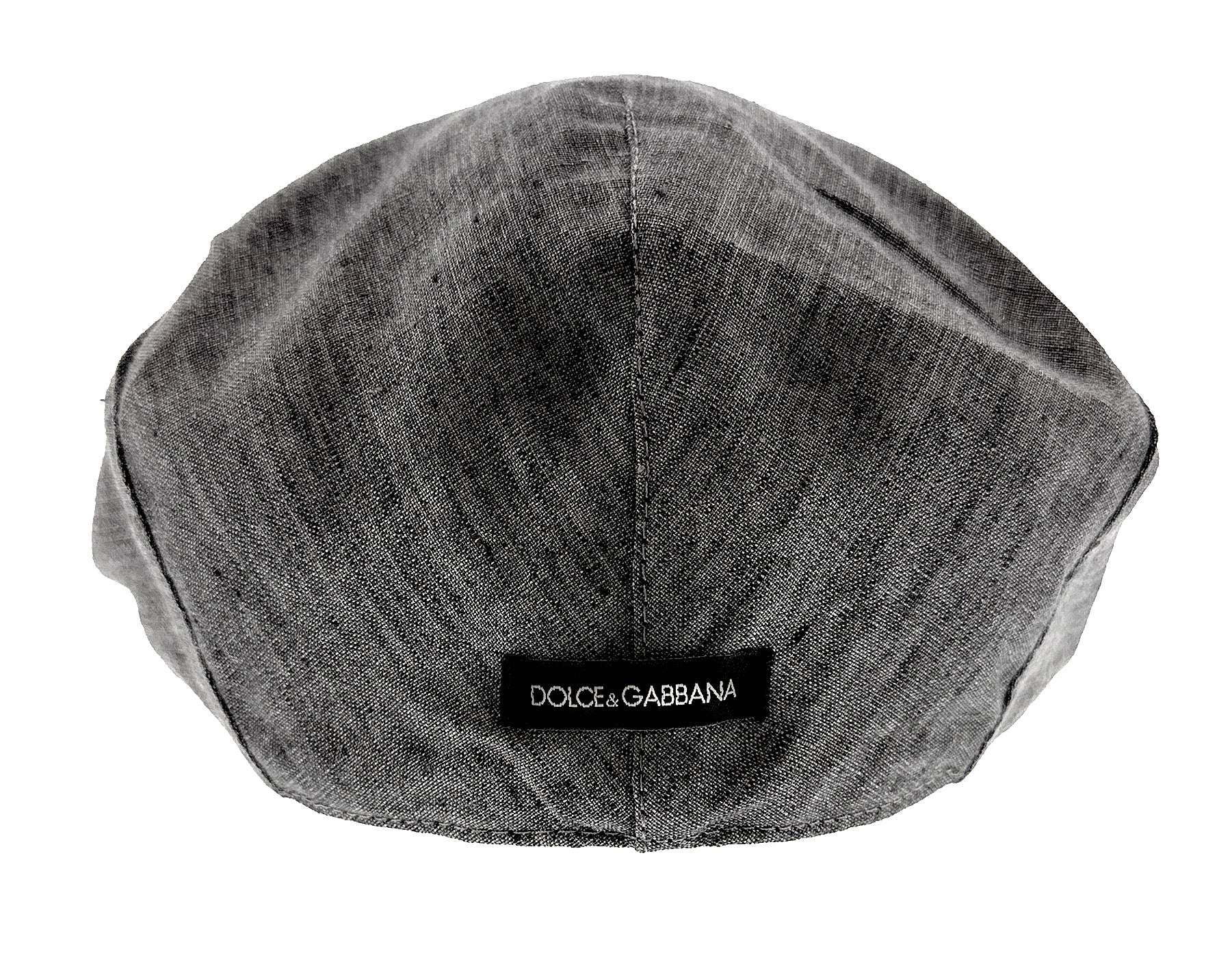 Dolce & Gabbana Dark Grey Light Linen Flat Cap-58