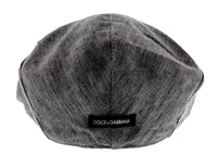 Dolce & Gabbana Dark Grey Light Linen Flat Cap-58