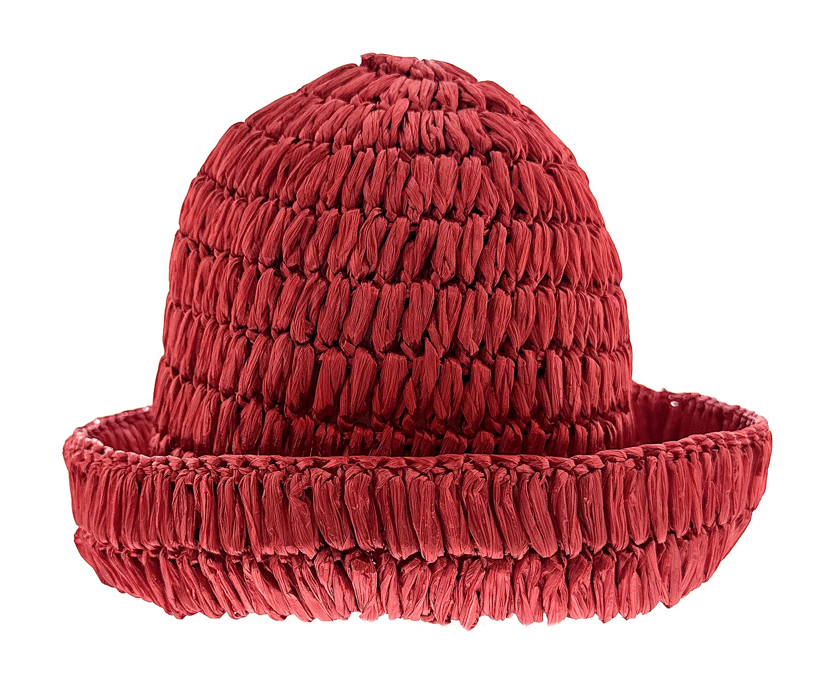 Dolce & Gabbana Red Woven Straw Bucket Hat - Chic Summer Beach Hat-M
