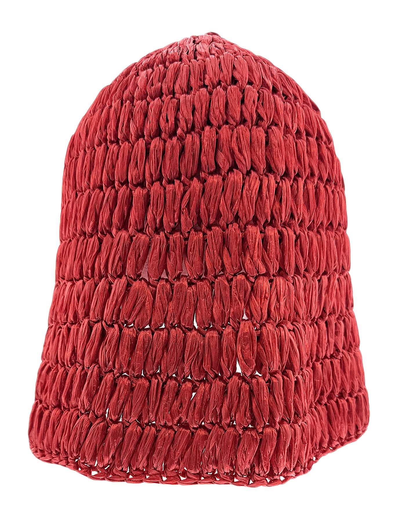 Dolce & Gabbana Red Woven Straw Bucket Hat - Chic Summer Beach Hat-M
