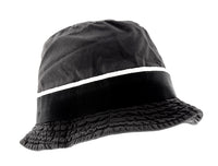 Dolce & Gabbana Men’s Black Pure Cotton Bucket Hat with Bow Band-Adult M