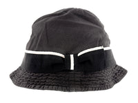 Dolce & Gabbana Men’s Black Pure Cotton Bucket Hat with Bow Band-Adult M
