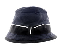 Dolce & Gabbana Men’s Grey Pure Cotton Bucket Hat with Bow Band-Adult M