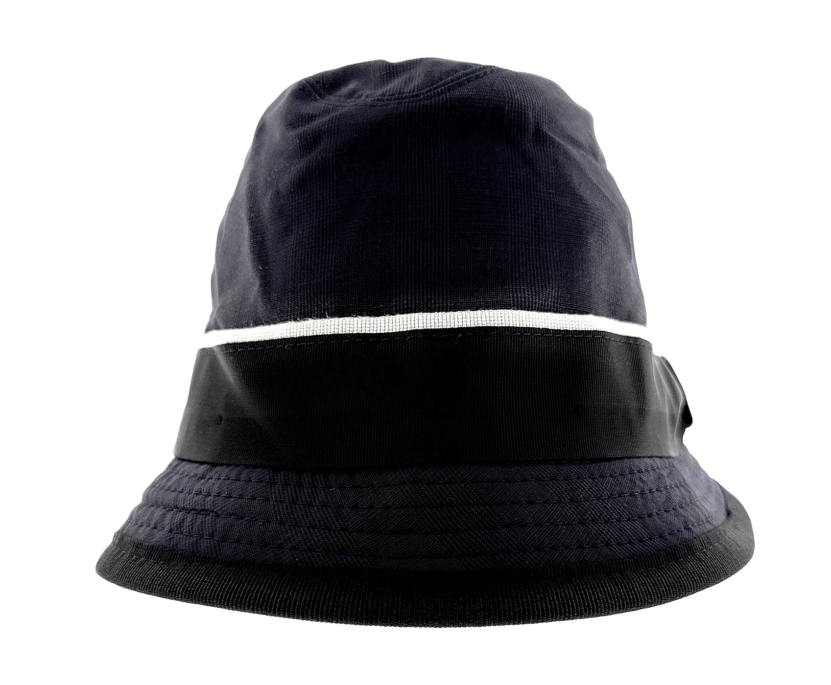 Dolce & Gabbana Men’s Grey Pure Cotton Bucket Hat with Bow Band-Adult M