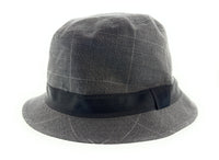 Dolce & Gabbana Cotton Light Grey Fine Plaid Bucket Hat-Adult L