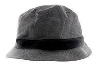 Dolce & Gabbana Cotton Light Grey Fine Plaid Bucket Hat-Adult L