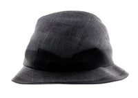 Dolce & Gabbana Men’s Grey Pure Cotton Plaid Bucket Hat with Bow Band-Adult M