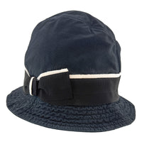 Dolce & Gabbana Men’s Grey Pure Cotton Bucket Hat with Bow Band-Adult M