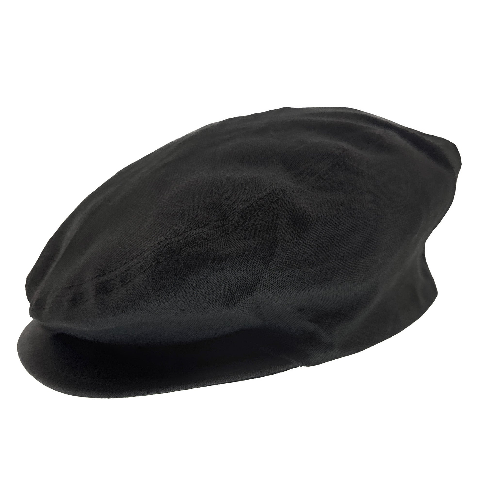 Dolce & Gabbana Men’s Black Linen Flat Cap – Luxury Headwear