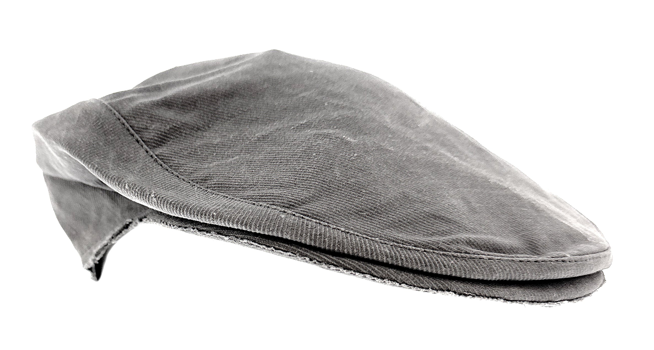 Dolce & Gabbana Light Grey Vintage Print Linen Blend Flat Cap-