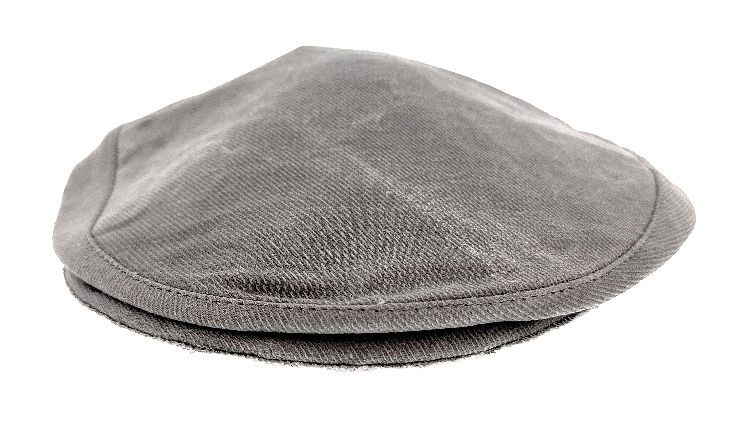 Dolce & Gabbana Light Grey Vintage Print Linen Blend Flat Cap-
