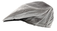 Dolce & Gabbana Light Grey Vintage Print Linen Blend Flat Cap-